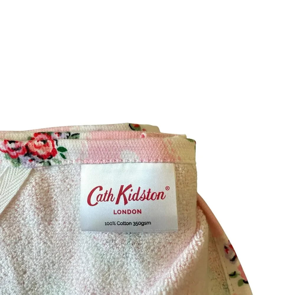 Cath Kidston Cotton Kitchen Towels 3pc Pink Flowers Lace Hearts New